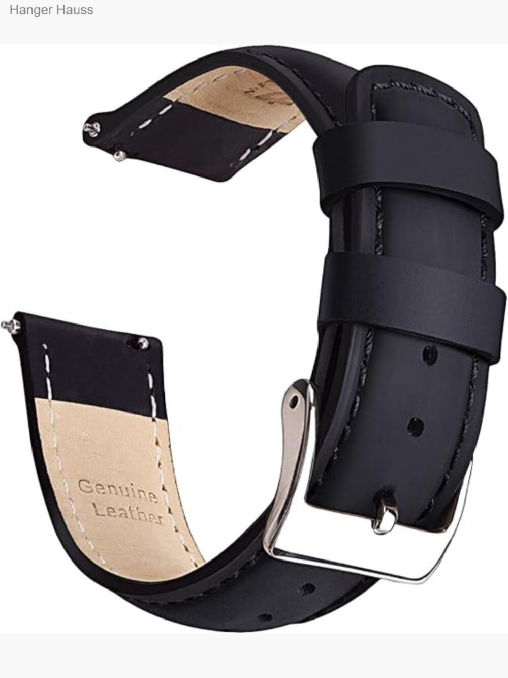 Genuine Leather Quick Release Watch Band Strap 18mm 20mm 22mm
